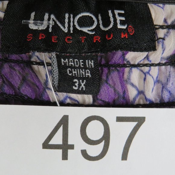 Unique Spectrum* Women's Short Sleeve Off-Shoulder Pullover‎ Blouse Size~ 3X - Picture 3 of 9